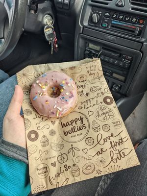Raspberry vanilla! at Happy Bellies Bake Shop in Appleton