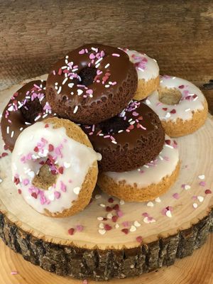 cake donuts at Happy Bellies Bake Shop in Appleton