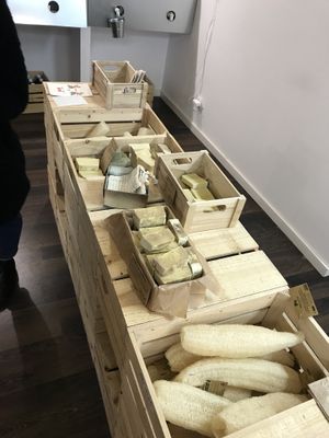 Luffas and soaps at Unpacked Shop in Madrid