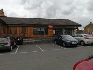 Outside at Zeph's Cafe in Oadby