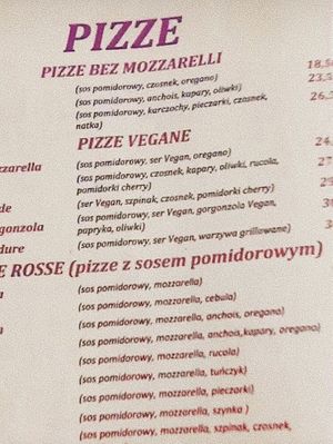 Pizza vegane at Gli Italiani in Warsaw