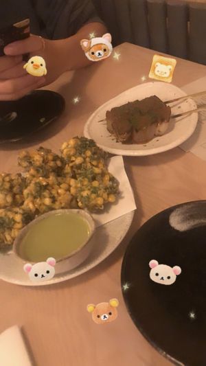 Loved the fried sweet corn and kale at Kushi-ya in Nottingham