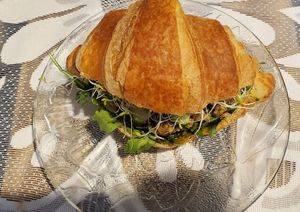 Chickpea salad croissant at Animal Liberation Kitchen in Toronto