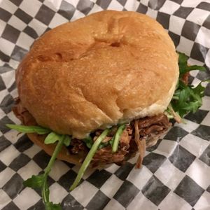 pulled “pork” sandwich at Animal Liberation Kitchen in Toronto