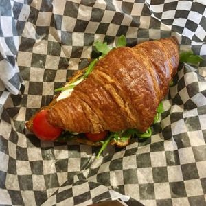 vegan feta & cherry tomatoes sandwich at Animal Liberation Kitchen in Toronto