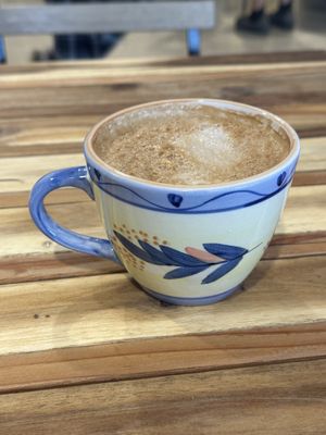 Lavender latte   at Animal Liberation Kitchen in Toronto