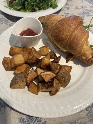 Breakfast croissant   at Animal Liberation Kitchen in Toronto