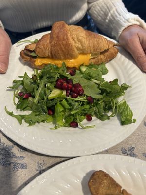 Breakfast croissantt  at Animal Liberation Kitchen in Toronto