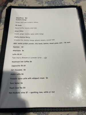 Menu  at Animal Liberation Kitchen in Toronto