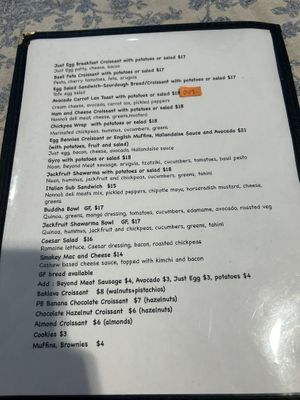 Menu   at Animal Liberation Kitchen in Toronto