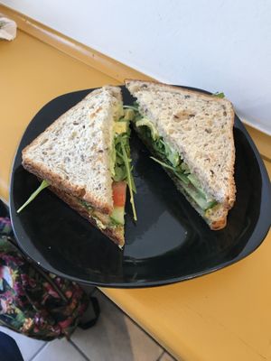 Avocado sandwich  at Animal Liberation Kitchen in Toronto