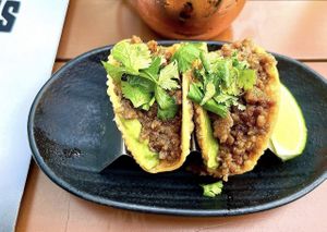 Mini impossible tacos  at JINYA Ramen Bar in Dallas
