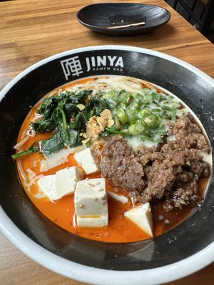 Spicy Creamy Vegan Ramen  at JINYA Ramen Bar in Dallas