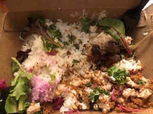 White rice & mayo. Ew at JINYA Ramen Bar in Dallas