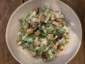 Vegan Cesar salad  at Roots Cafe in Siem Reap