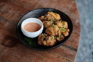 Sweet Chili Cauliflower Wings at Roots Cafe in Siem Reap