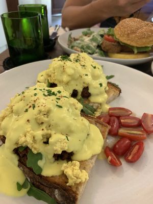 Eggs Benedict  at Roots Cafe in Siem Reap