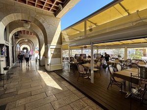 restaurant offers many outdoor seats  at Le Souk in Marseille
