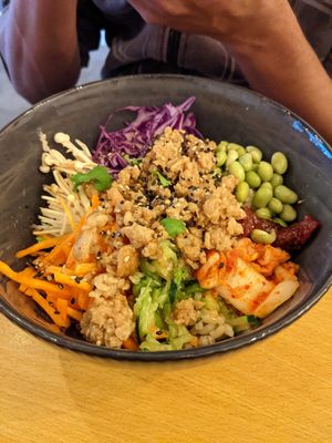 Vegan bibimbap at Bowl and Blend in Redfern