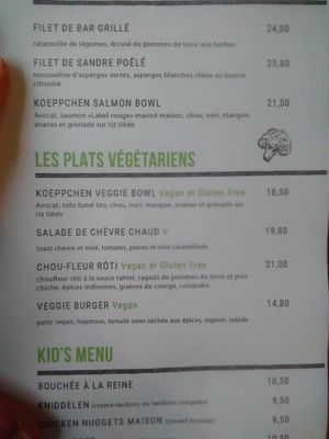 3 vegan main dishes at Auberge Koeppchen in Wormeldingen