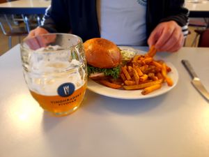 Burger menu at Eaternia in Prague