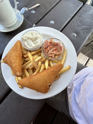 Fried cheese   at Eaternia in Prague