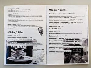 Page of Menu and Zine at Eaternia at Eaternia in Prague