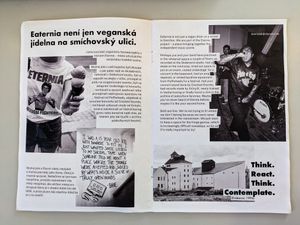 Page of Menu and Zine at Eaternia at Eaternia in Prague