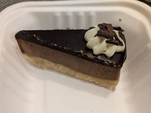 Mocha cheesecake. This was okay, the base was soft it was all the same texture. Good flavour from both the chocolate and the coffee. at Eaternia in Prague
