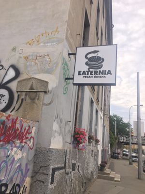 The cool sign at Eaternia in Prague
