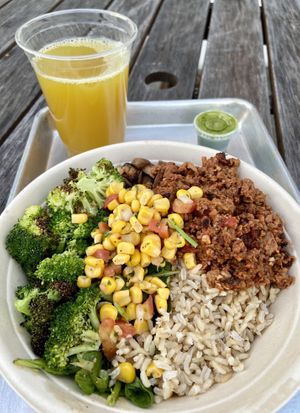 Regular bowl with vegan chorizo  at Vale Food Co in Jacksonville