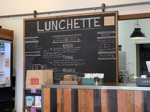 Menu board  at Lunchette in Petaluma