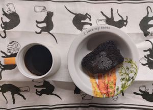 Good dessert with tea or coffee at Pink Lane Bakery in Newcastle Upon Tyne