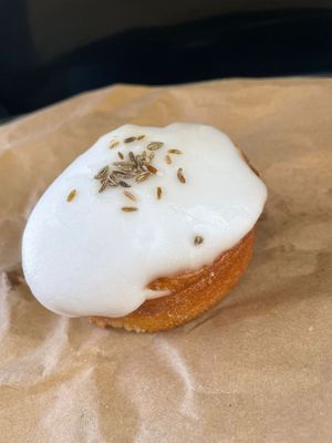 Lemon and fennel cake. Vegan at Pink Lane Bakery in Newcastle Upon Tyne