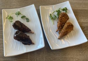 BBQ Drumstick (left)  Lemon Grass (right) spice level #7 at Vinh Loi Tofu in Cerritos
