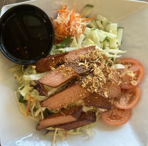 Fresh Mixed Green Salad with “Ham” at Vinh Loi Tofu in Cerritos