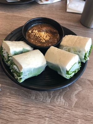 Fresh tofu spring rolls  at Vinh Loi Tofu in Cerritos