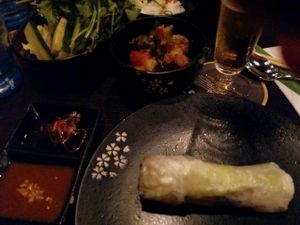 Do-it-yourself springroll ;-) at Saigon in Utrecht