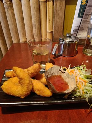 Vegan shrimps and chrysanthemum tea at Saigon in Utrecht