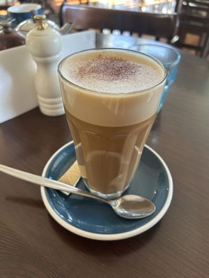 Perhaps the best dirty oat chai in the world    at Ajuna Eatery in Napier