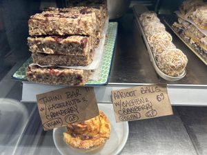 Tahini bar - not too sweet; I thought tasty; husband not a fan    at Ajuna Eatery in Napier