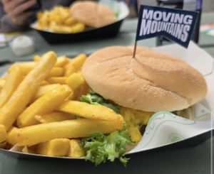 Moving mountains burger with vegan cheese and mayo.  at Pilot House in Cymru