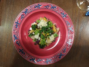 Vegetables with potato mousse at Vege&bar Shinbar in Toyama