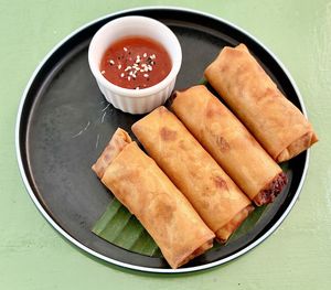 Spring rolls  at Dumplings Cafe in Galle