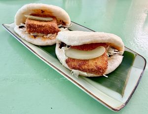 Fried tofu baos  at Dumplings Cafe in Galle