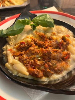 Mac & Cheeze with soya mince  at Frankie & Benny's in Newcastle Upon Tyne