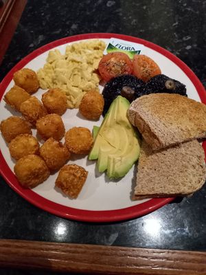 "The Vegan One" Breakfast. It was alright but the scrambled tofu was horrible! at Frankie & Benny's in Newcastle Upon Tyne