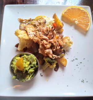 Half portion of the lumber jackfruit. at The Miner's Cafe in Jerome