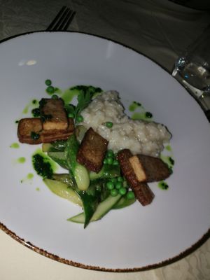 Spargelrisotto mit angebratenem Tofu at im Vorderhus in Wehr