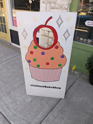 Littles can get their picture taken. at The Littlest Bake Shop in Kansas City